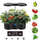 Hydroponics Growing System 12 Pods with LED Grow Light, for Home Kitchen, Height Adjustable