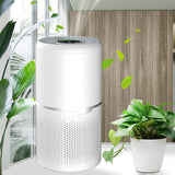 Air Purifier with True HEPA Filter & Active Carbon Filters ，PM2.5 Air Purifier for Smokers ,Effectively Filter Smoke, Virus, Pet Dander and Dust, Noise ≤40dB, Use Quietly in Home and Offices(AP20)