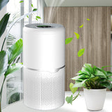 Air Purifier with True HEPA Filter & Active Carbon Filters ,PM2.5 Air Purifier for Smokers ,Effectively Filter Smoke, Virus, Pet Dander and Dust, Noise ≤40dB, Use Quietly in Home and Offices(AP20)
