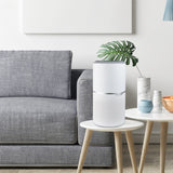 True UVC Antivirus Air Purifier with HEPA Filter & Active Carbon Filters ,Air Purifier for Smokers ,Effectively Filter Smoke, Virus, Pet Dander and Dust, Noise ≤40dB, Use Quietly in Home and Offices(AP01 Plus White)