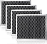 Masmire Charcoal Odour Filter for Range vent hood (8 3/4" X 10 1/2" X 3/8")-4 Pack