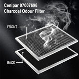 Masmire Charcoal Odour Filter for Range vent hood (8 3/4" X 10 1/2" X 3/8")-4 Pack