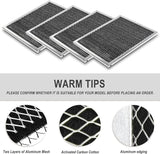 Masmire Charcoal Odour Filter for Range vent hood (8 3/4" X 10 1/2" X 3/8")-4 Pack