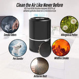 Masmire Air Purifier with True HEPA Filter&UV,Air Purifier for Smokers,Effectively Filter Smoke, Virus, Pet Dander and Dust, Noise ≤40dB, Use Quietly in Home and Offices（AP01 Red & Silver)