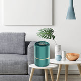 Masmire Air Purifier with True HEPA Filter&UV,Air Purifier for Smokers,Effectively Filter Smoke, Virus, Pet Dander and Dust, Noise ≤40dB, Use Quietly in Home and Offices（AP01 Green)