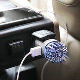 Masmire Car Air Purifier with USB Car Charger 2-Port. Car Air Freshener Eliminate Odor, Dust, Pollen